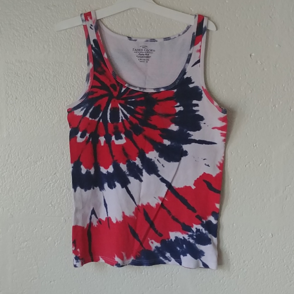 Faded Glory tie dye tank top